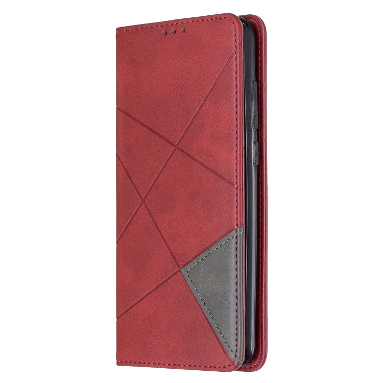 For Xiaomi Redmi Note 8 Pro Rhombus Texture Horizontal Flip Magnetic Leather Case with Holder & Card Slots