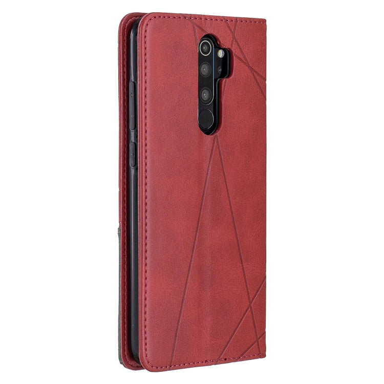 For Xiaomi Redmi Note 8 Pro Rhombus Texture Horizontal Flip Magnetic Leather Case with Holder & Card Slots