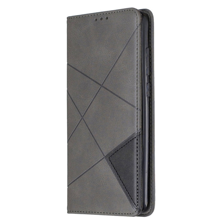 For Xiaomi Redmi Note 8 Pro Rhombus Texture Horizontal Flip Magnetic Leather Case with Holder & Card Slots