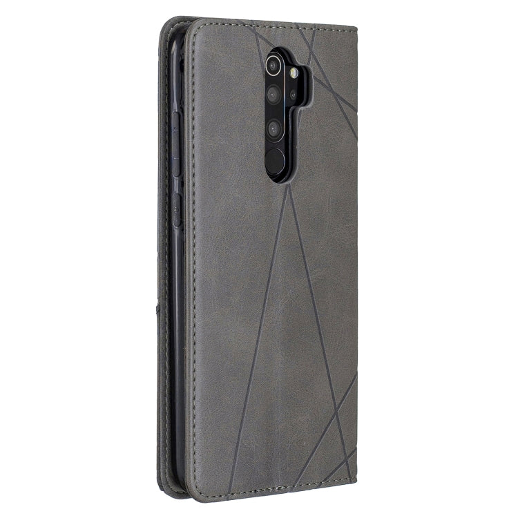 For Xiaomi Redmi Note 8 Pro Rhombus Texture Horizontal Flip Magnetic Leather Case with Holder & Card Slots