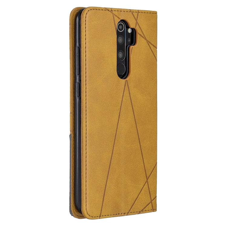 For Xiaomi Redmi Note 8 Pro Rhombus Texture Horizontal Flip Magnetic Leather Case with Holder & Card Slots