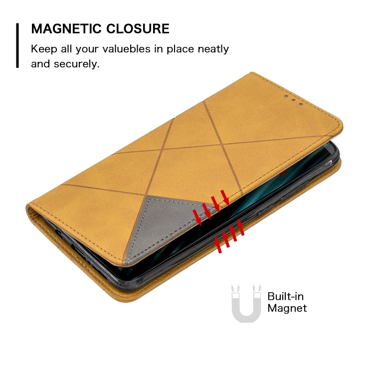 For Xiaomi Redmi Note 8 Pro Rhombus Texture Horizontal Flip Magnetic Leather Case with Holder & Card Slots