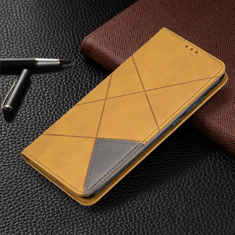 For Xiaomi Redmi Note 8 Pro Rhombus Texture Horizontal Flip Magnetic Leather Case with Holder & Card Slots