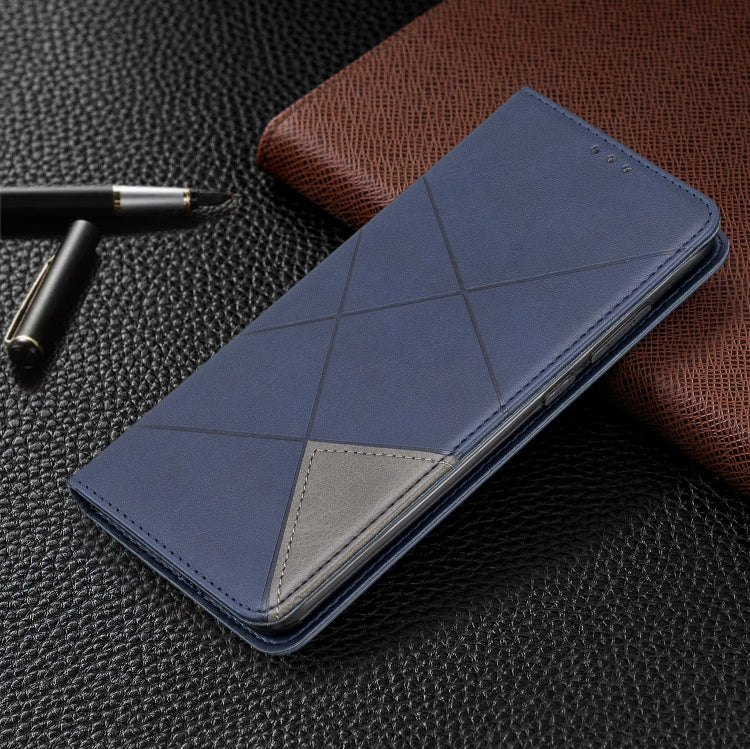 For Xiaomi Redmi Note 8 Pro Rhombus Texture Horizontal Flip Magnetic Leather Case with Holder & Card Slots