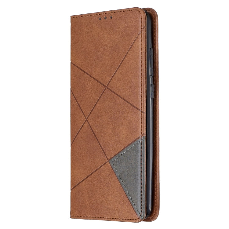 For Xiaomi Redmi Note 8 Pro Rhombus Texture Horizontal Flip Magnetic Leather Case with Holder & Card Slots