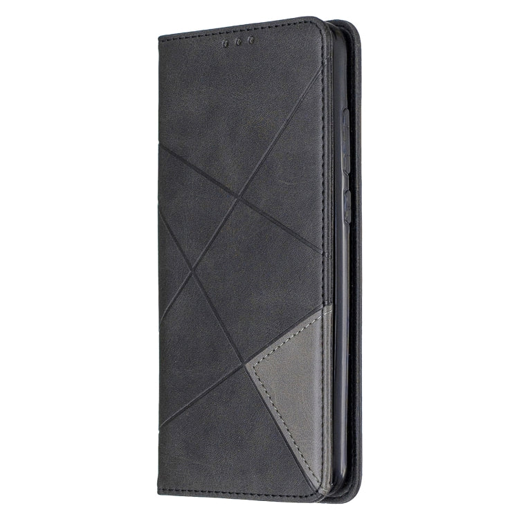 For Xiaomi Redmi Note 8 Pro Rhombus Texture Horizontal Flip Magnetic Leather Case with Holder & Card Slots