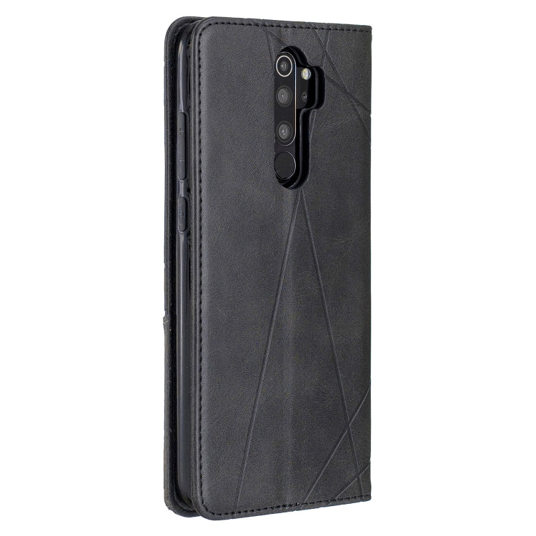 For Xiaomi Redmi Note 8 Pro Rhombus Texture Horizontal Flip Magnetic Leather Case with Holder & Card Slots