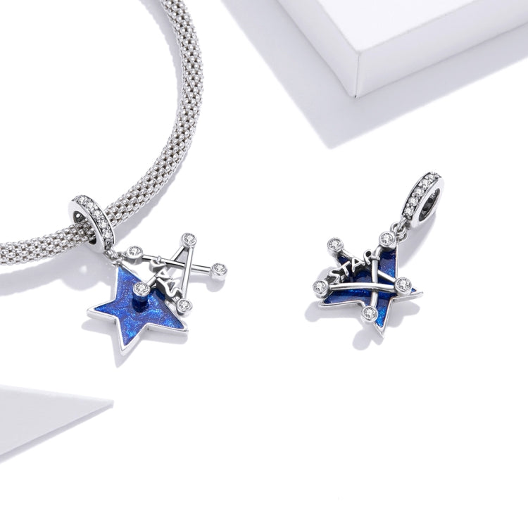 S925 Sterling Silver Bright Stars Pendant DIY Bracelet Necklace Accessories