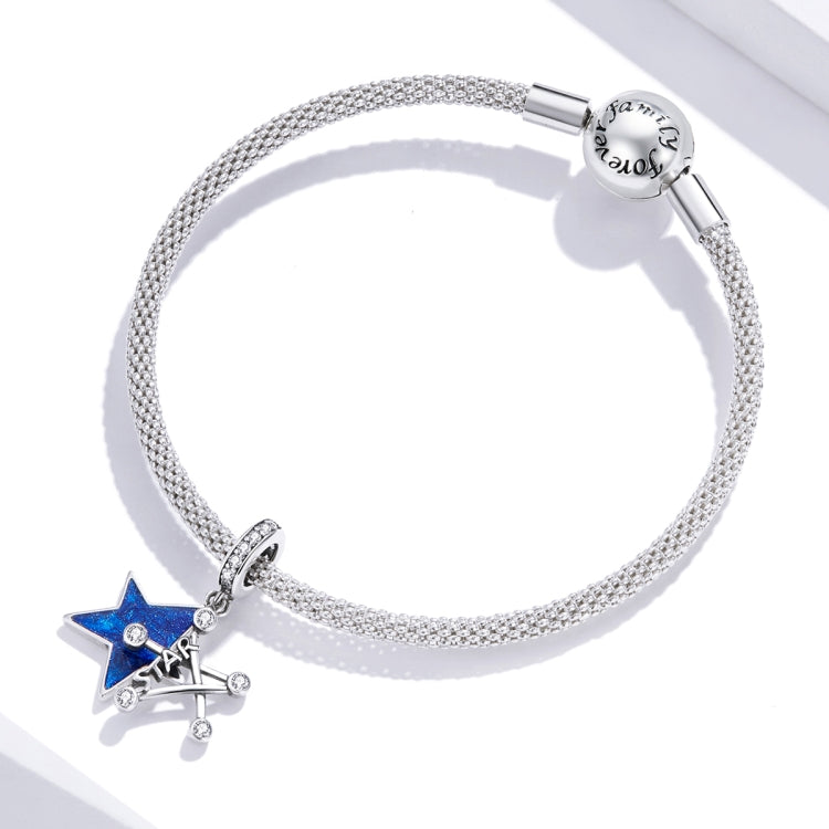 S925 Sterling Silver Bright Stars Pendant DIY Bracelet Necklace Accessories