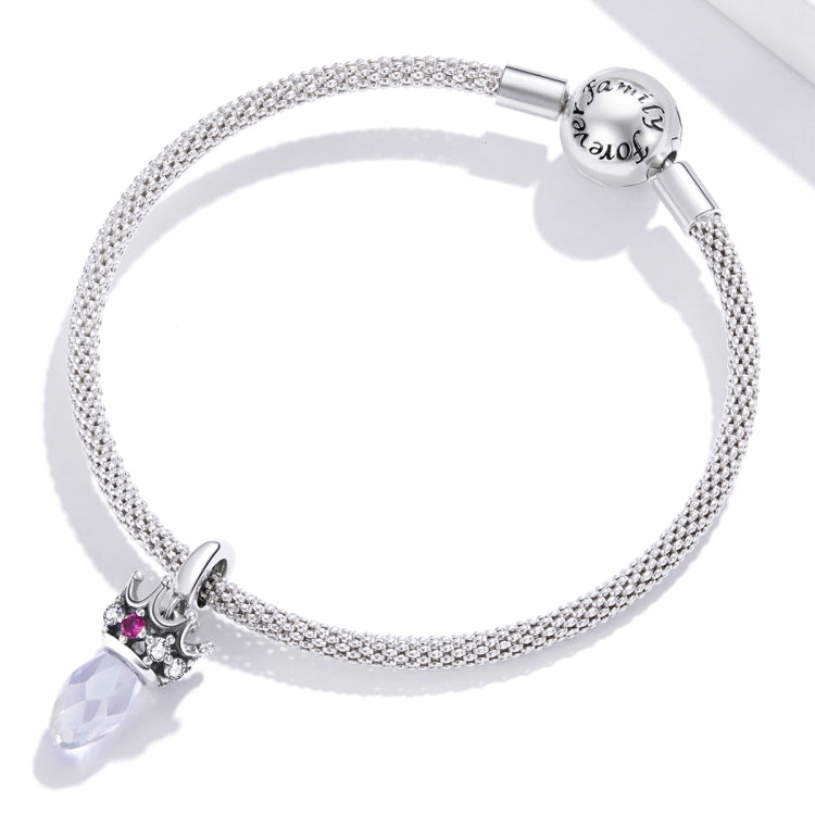 S925 Sterling Silver Ornate Crown Pendant DIY Bracelet Necklace Accessories