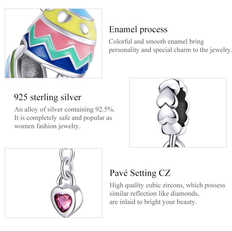 S925 Sterling Silver Lucky Egg Pendant DIY Bracelet Necklace Accessories