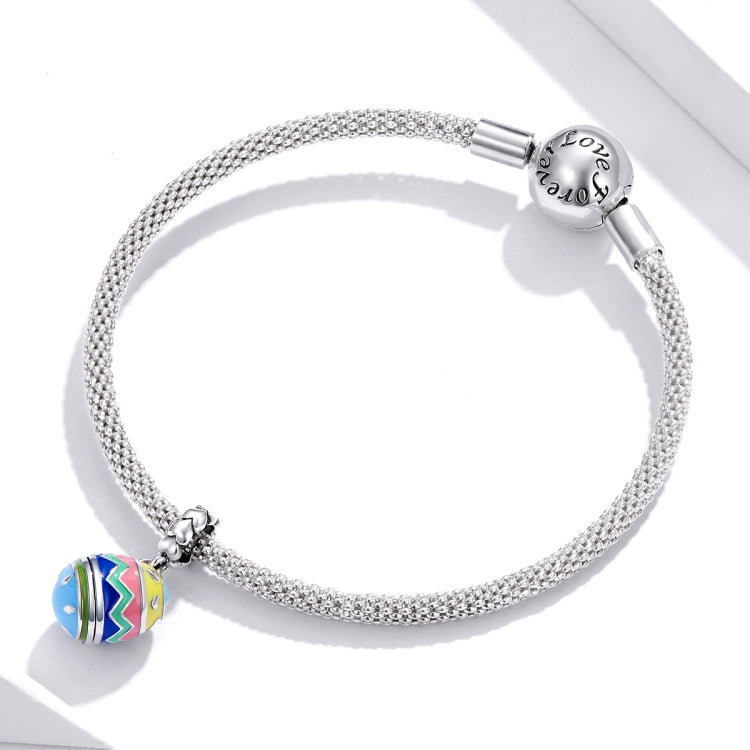 S925 Sterling Silver Lucky Egg Pendant DIY Bracelet Necklace Accessories