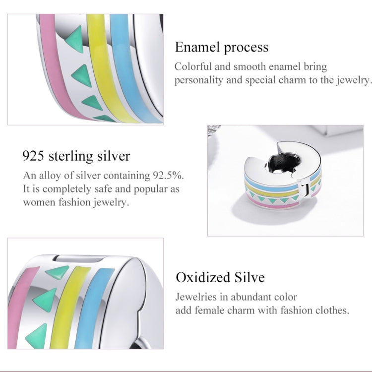 S925 Sterling Silver Round Colorful Beads DIY Bracelet Necklace Accessories