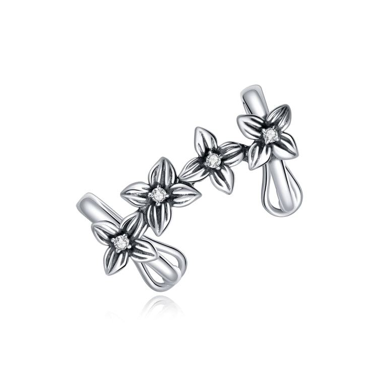 S925 Sterling Silver Simple Style Hydrangea Women Earrings