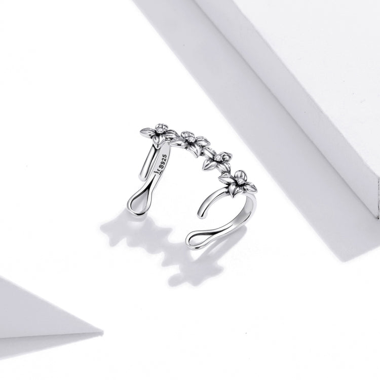 S925 Sterling Silver Simple Style Hydrangea Women Earrings
