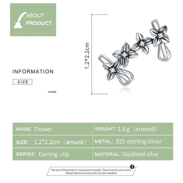 S925 Sterling Silver Simple Style Hydrangea Women Earrings