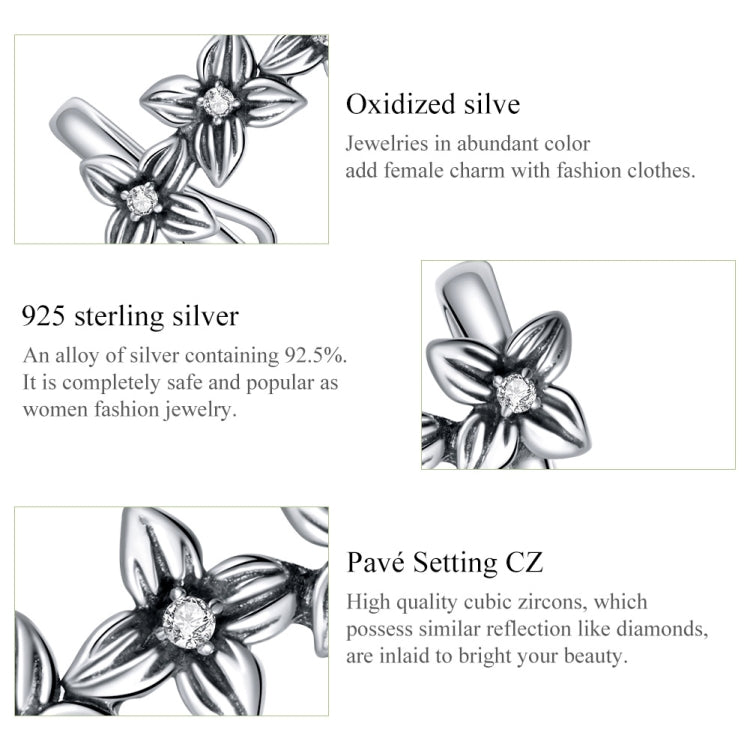 S925 Sterling Silver Simple Style Hydrangea Women Earrings