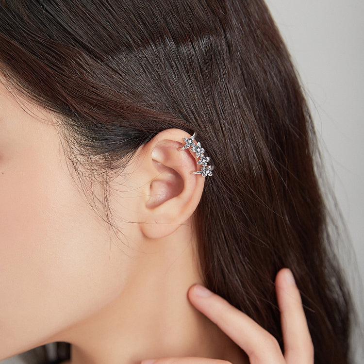 S925 Sterling Silver Simple Style Hydrangea Women Earrings