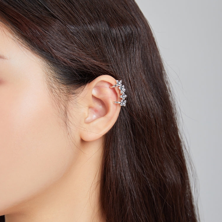 S925 Sterling Silver Simple Style Hydrangea Women Earrings