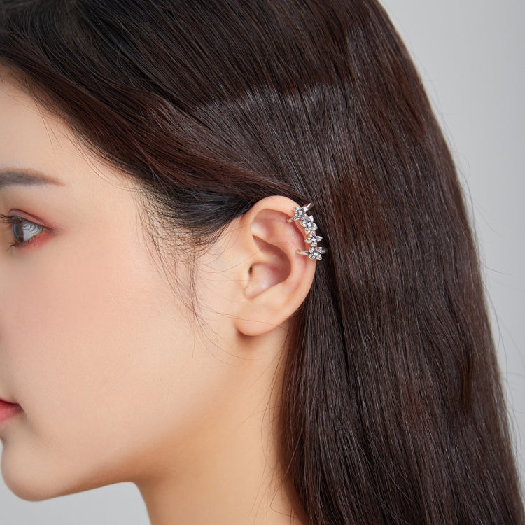 S925 Sterling Silver Simple Style Hydrangea Women Earrings