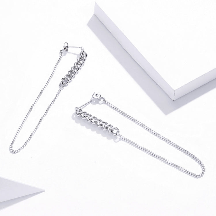 S925 Sterling Silver Retro Chain Women Earrings