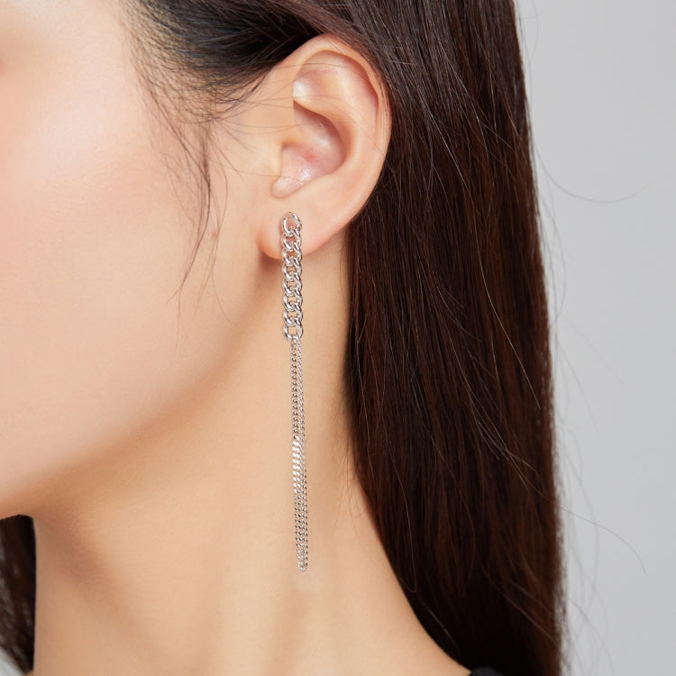 S925 Sterling Silver Retro Chain Women Earrings