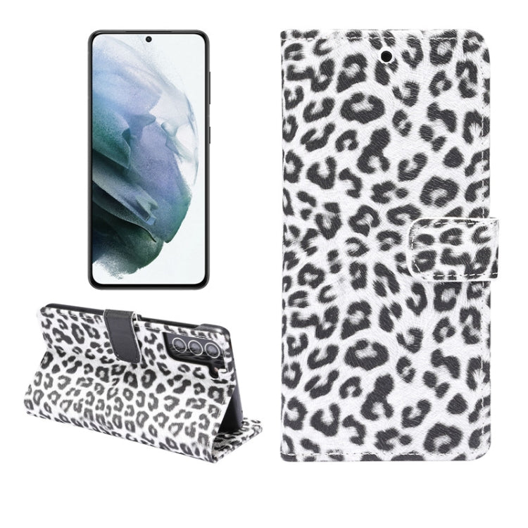 For Samsung Galaxy S21 5G Leopard Pattern Horizontal Flip Leather Case with Holder & Card Slots