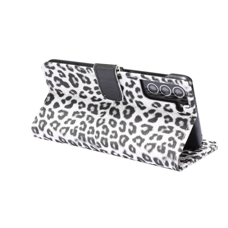 For Samsung Galaxy S21 5G Leopard Pattern Horizontal Flip Leather Case with Holder & Card Slots