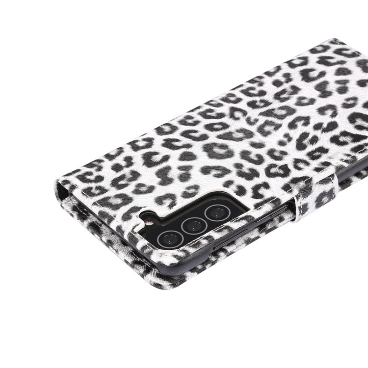 For Samsung Galaxy S21+ 5G Leopard Pattern Horizontal Flip Leather Case with Holder & Card Slots