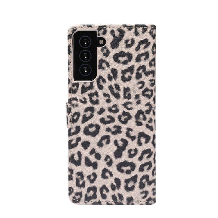 For Samsung Galaxy S21+ 5G Leopard Pattern Horizontal Flip Leather Case with Holder & Card Slots