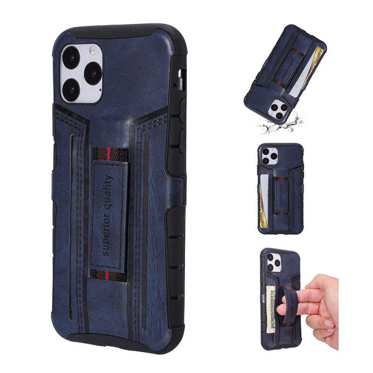 For iPhone 11 Pro Four-Corner Shockproof Paste Skin TPU Protective Case with Card Slots