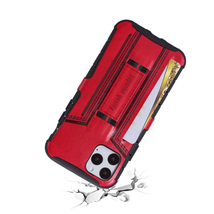 For iPhone 11 Pro Four-Corner Shockproof Paste Skin TPU Protective Case with Card Slots
