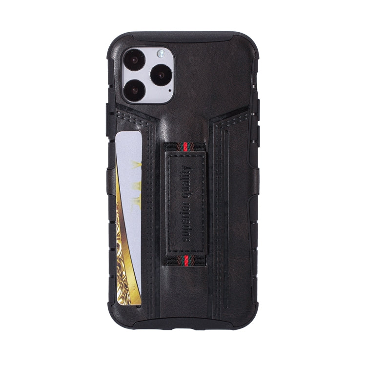 For iPhone 11 Four-Corner Shockproof Paste Skin TPU Protective Case with Card Slots