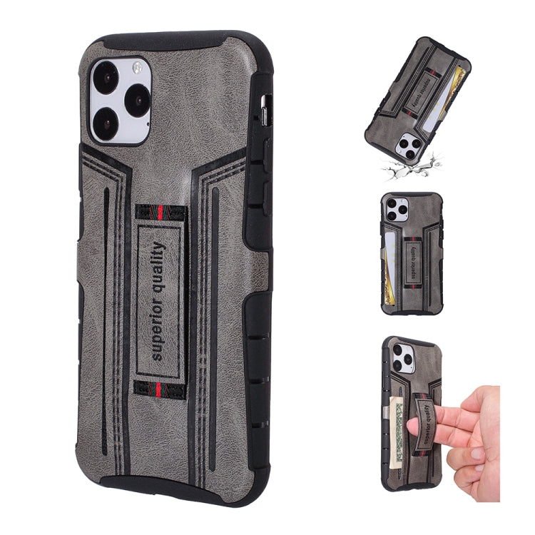 For iPhone 11 Four-Corner Shockproof Paste Skin TPU Protective Case with Card Slots