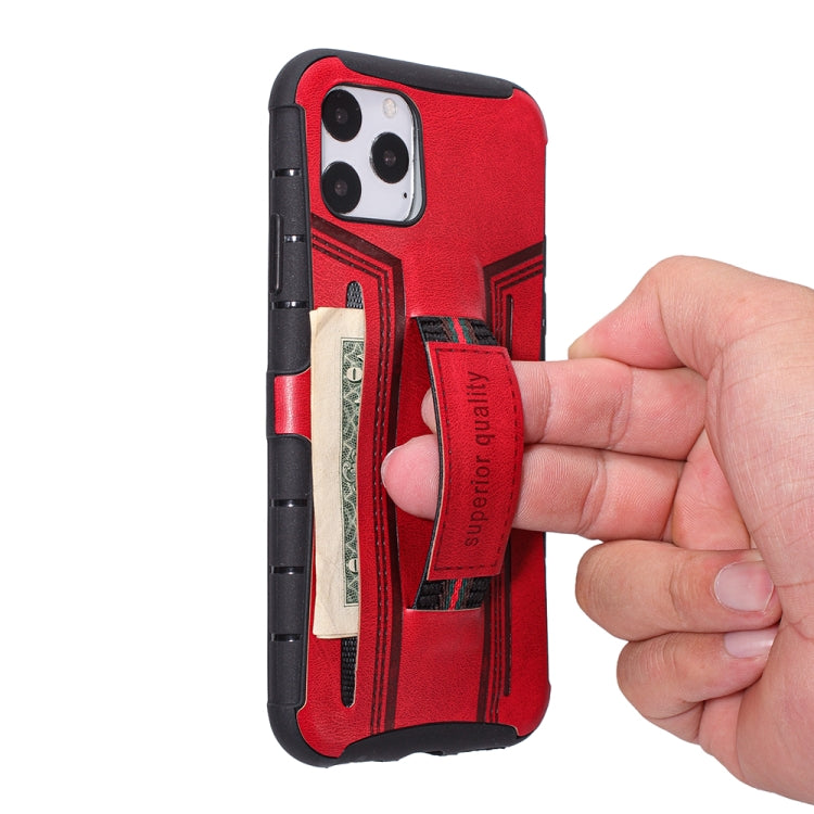 For iPhone 11 Four-Corner Shockproof Paste Skin TPU Protective Case with Card Slots