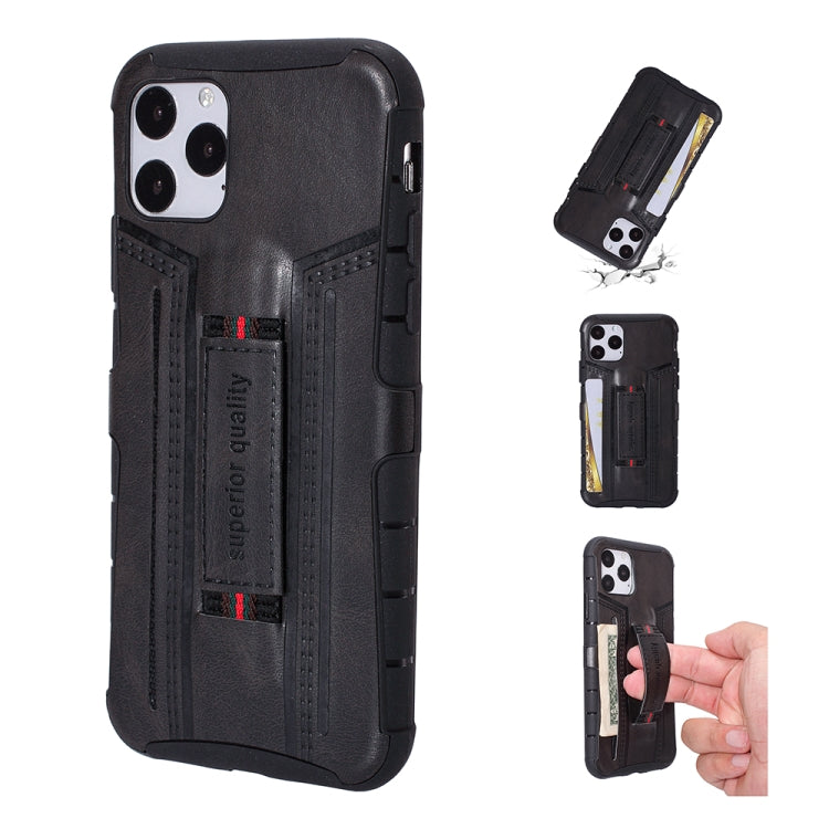 For iPhone 11 Pro Max Four-Corner Shockproof Paste Skin TPU Protective Case with Card Slots