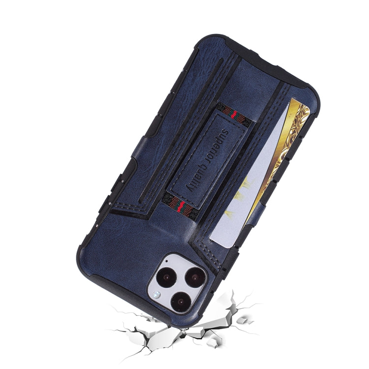 For iPhone 11 Pro Max Four-Corner Shockproof Paste Skin TPU Protective Case with Card Slots