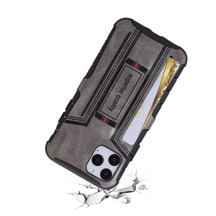 For iPhone 11 Pro Max Four-Corner Shockproof Paste Skin TPU Protective Case with Card Slots