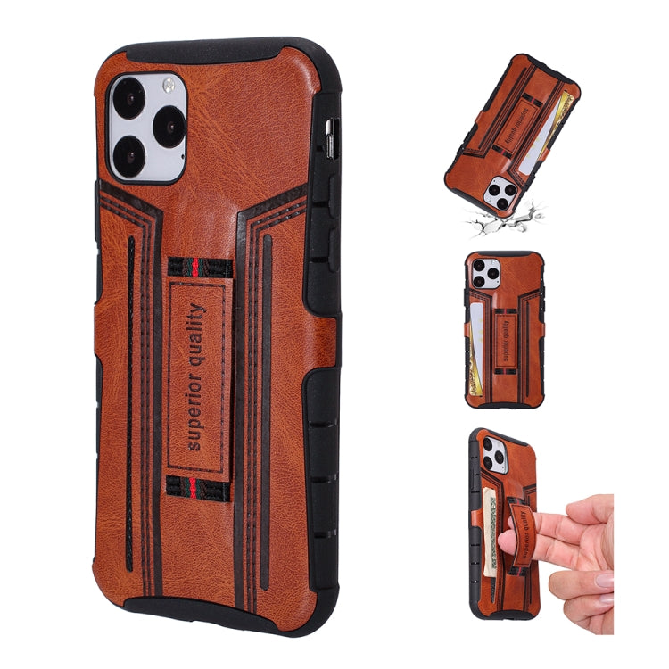 For iPhone 11 Pro Max Four-Corner Shockproof Paste Skin TPU Protective Case with Card Slots