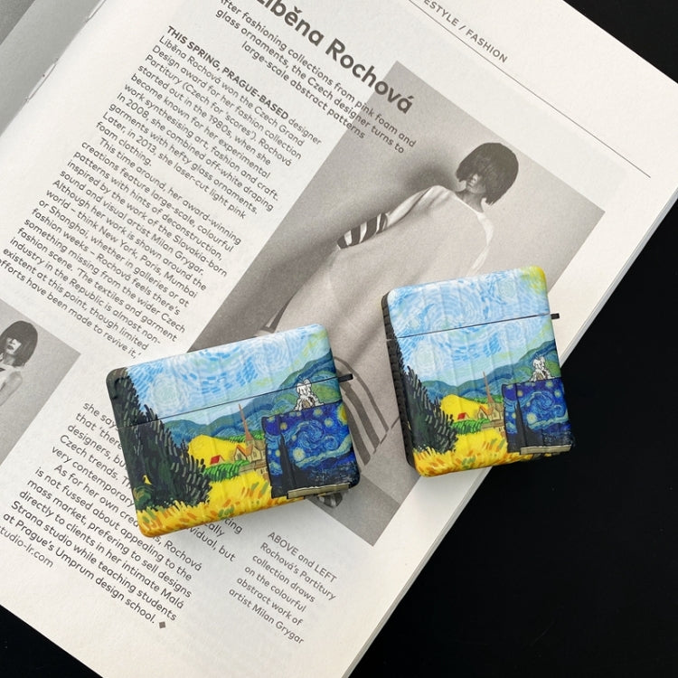 Van Gogh Oil Painting TPU Shockproof Earphone Protective Case For AirPods 1 / 2