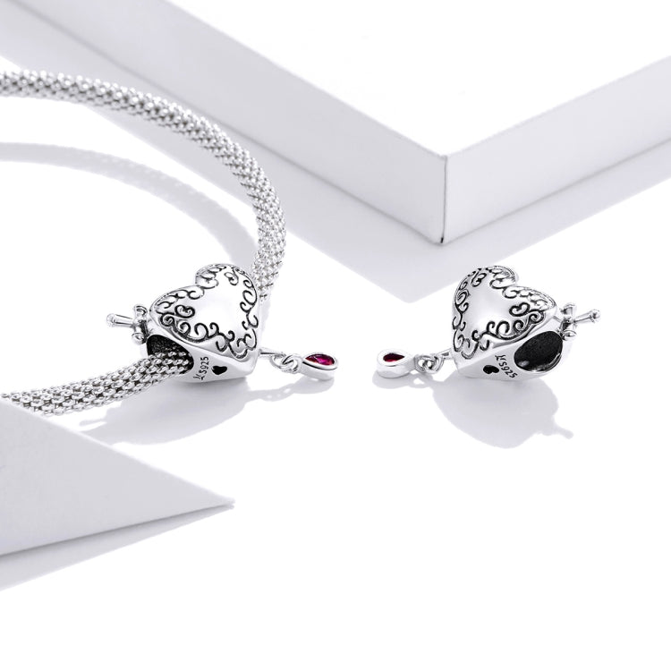 S925 Sterling Silver Cupid Arrow Heart Beads DIY Bracelet Necklace Accessories