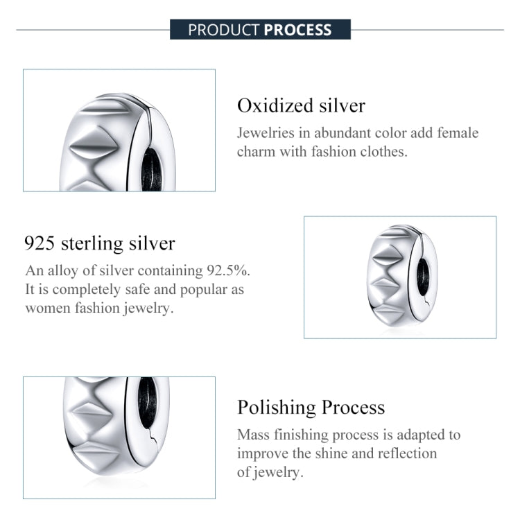 S925 Sterling Silver Rivet Beads DIY Bracelet Necklace Accessories