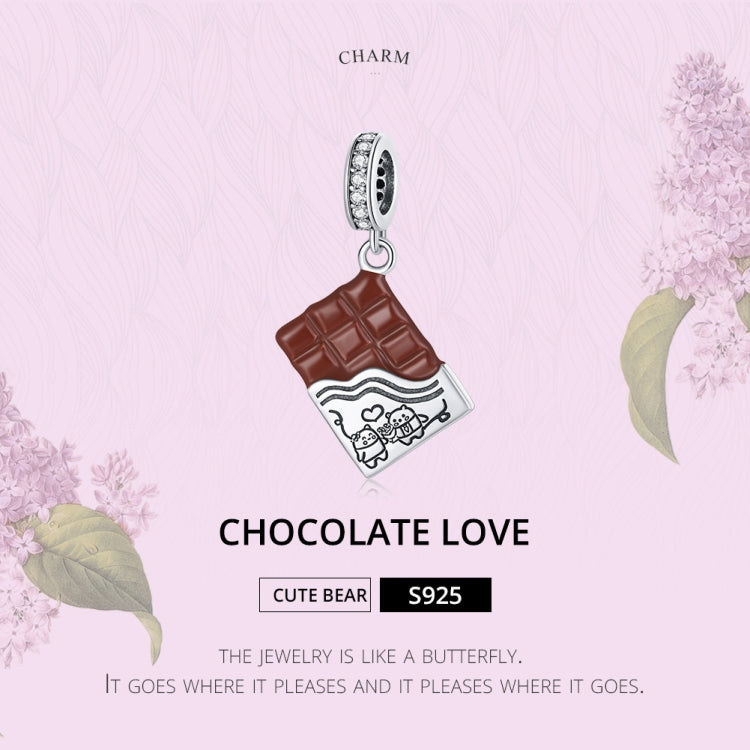 S925 Sterling Silver Savory Chocolate Pendant DIY Bracelet Necklace Accessories
