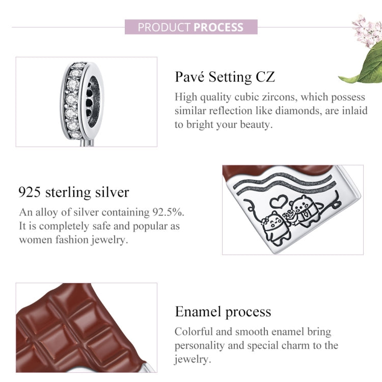 S925 Sterling Silver Savory Chocolate Pendant DIY Bracelet Necklace Accessories