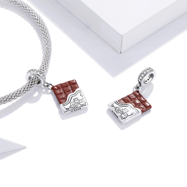 S925 Sterling Silver Savory Chocolate Pendant DIY Bracelet Necklace Accessories