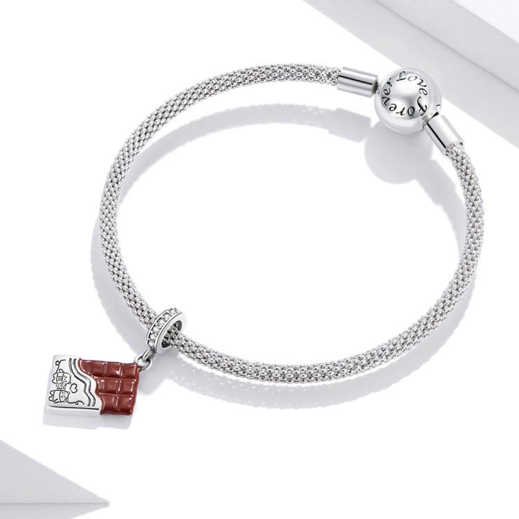 S925 Sterling Silver Savory Chocolate Pendant DIY Bracelet Necklace Accessories