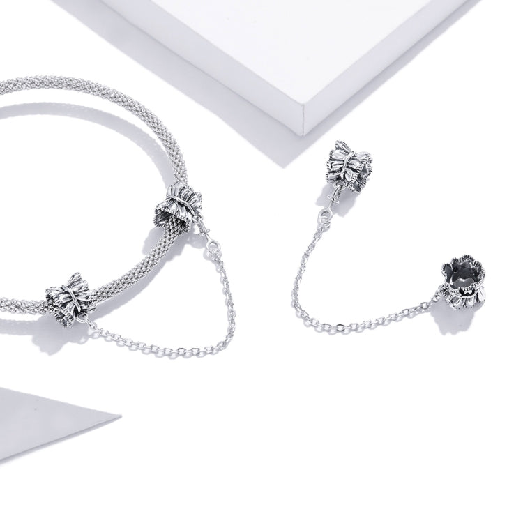 S925 Sterling Silver Girly Skirt Safety Chain DIY Bracelet Necklace Accessories