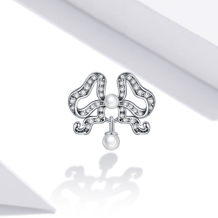 S925 Sterling Silver Romantic Bowknot Beads DIY Bracelet Necklace Accessories