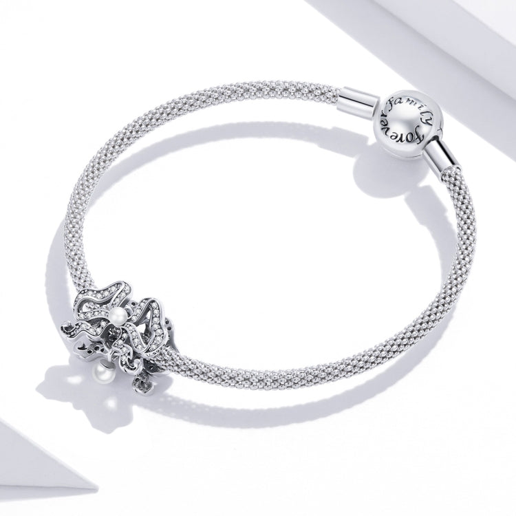 S925 Sterling Silver Romantic Bowknot Beads DIY Bracelet Necklace Accessories