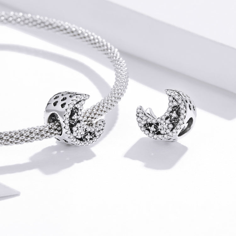 S925 Sterling Silver Moon Goddess Beads DIY Bracelet Necklace Accessories